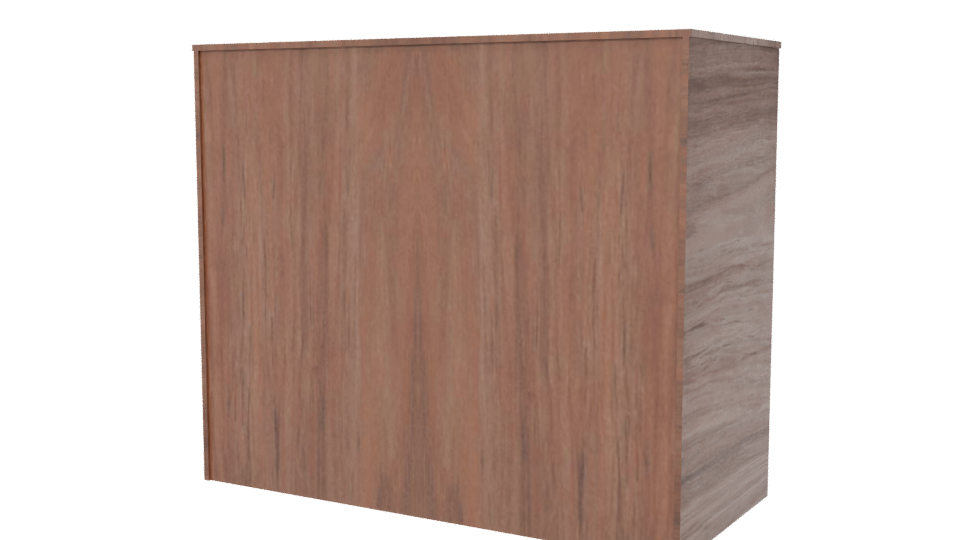 Contemporary Wooden Storage Cabinet 3D - Professional 3D Model Render 6