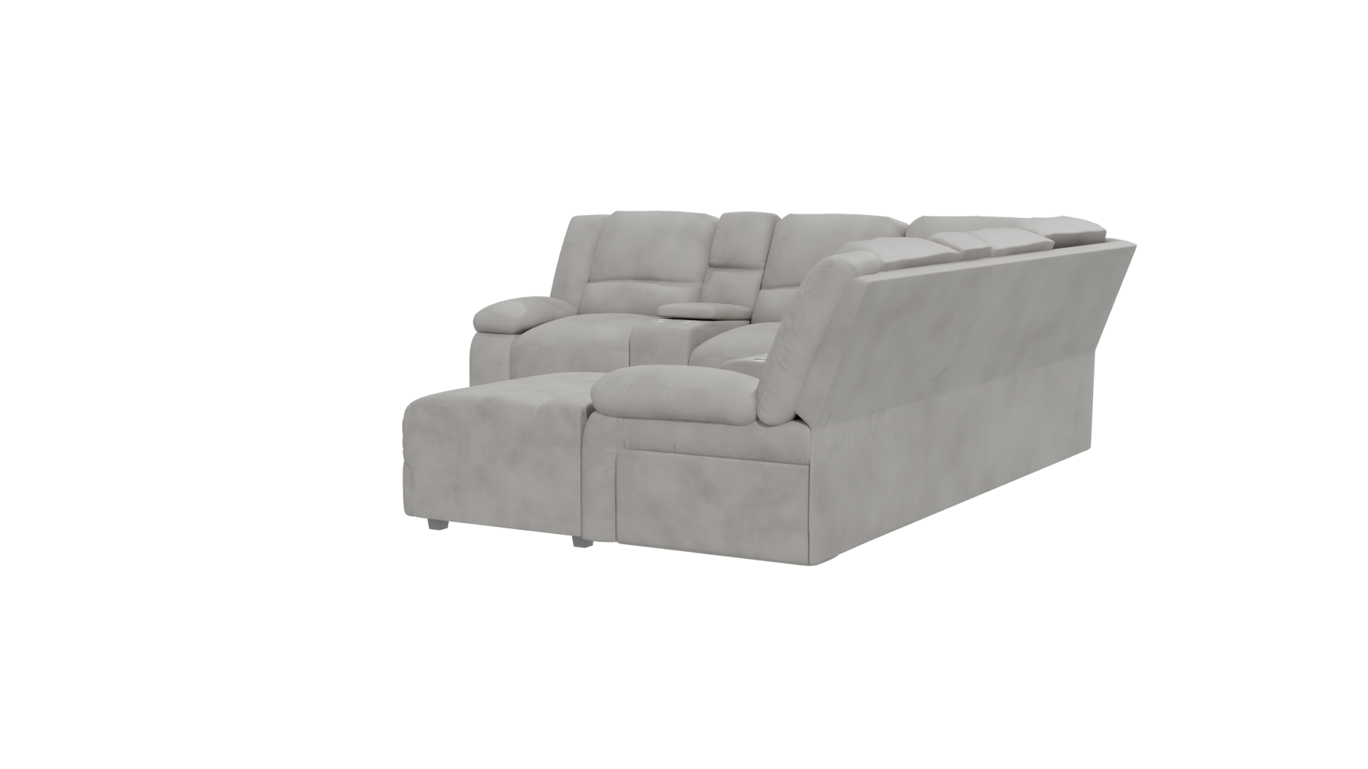 Contemporary L-Shaped Sofa Model - Professional 3D Model Render 12