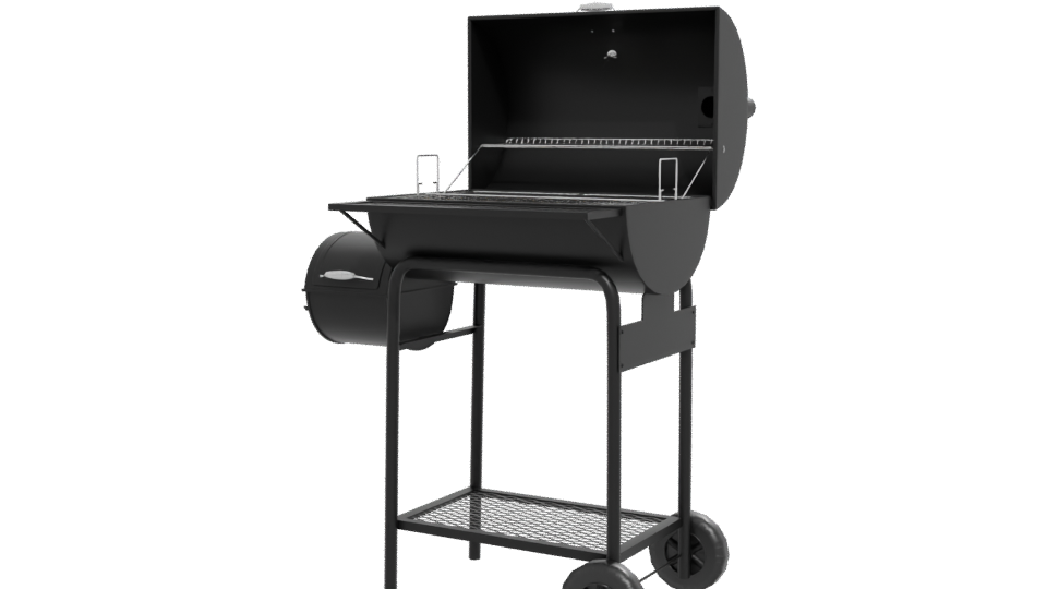 Outdoor Charcoal Grill Model - Professional 3D Model Render 12