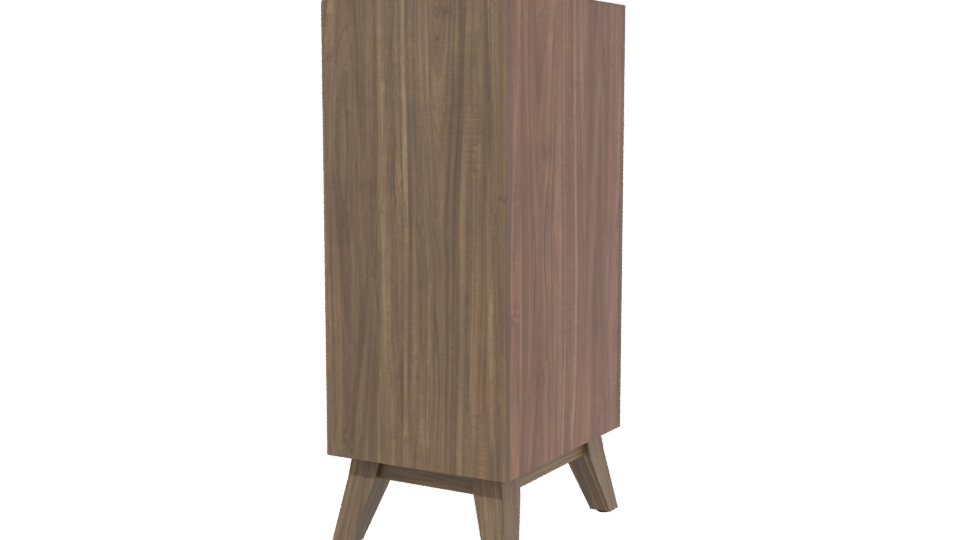 Stylish Modern Wooden Chest of Drawers 3D Model - Professional 3D Model Render 3