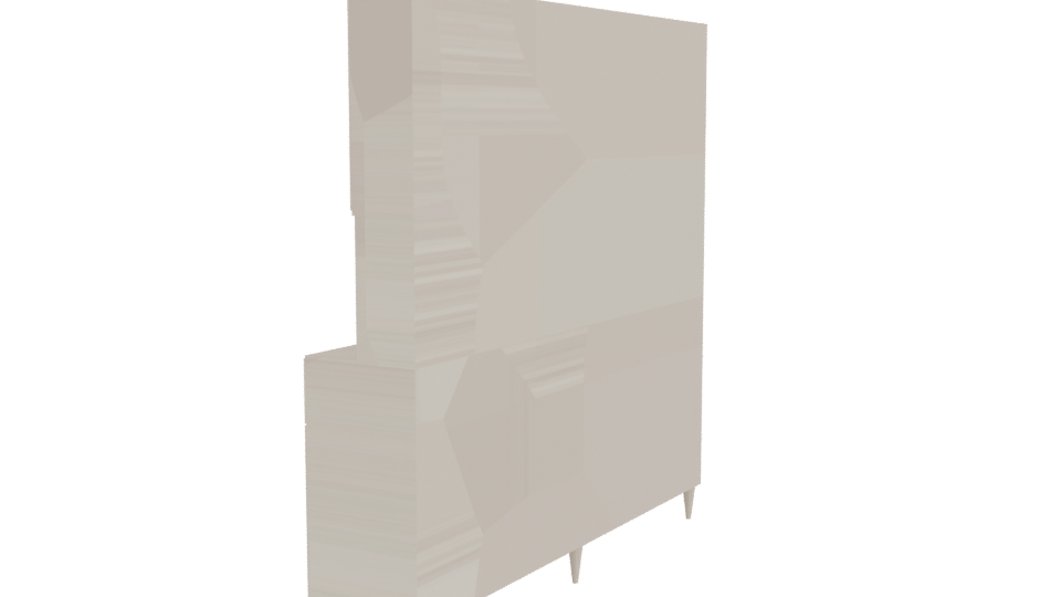 Stylish Kitchen Cabinet Set 3D Model - Professional 3D Model Render 3