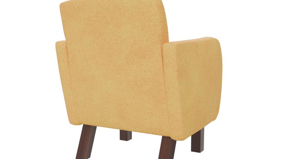 Stylish Modern Yellow Armchair 3D - Professional 3D Model Render 6