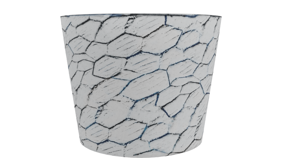 Stylish Textured Ceramic Pot 3D Model - Professional 3D Model Render 10