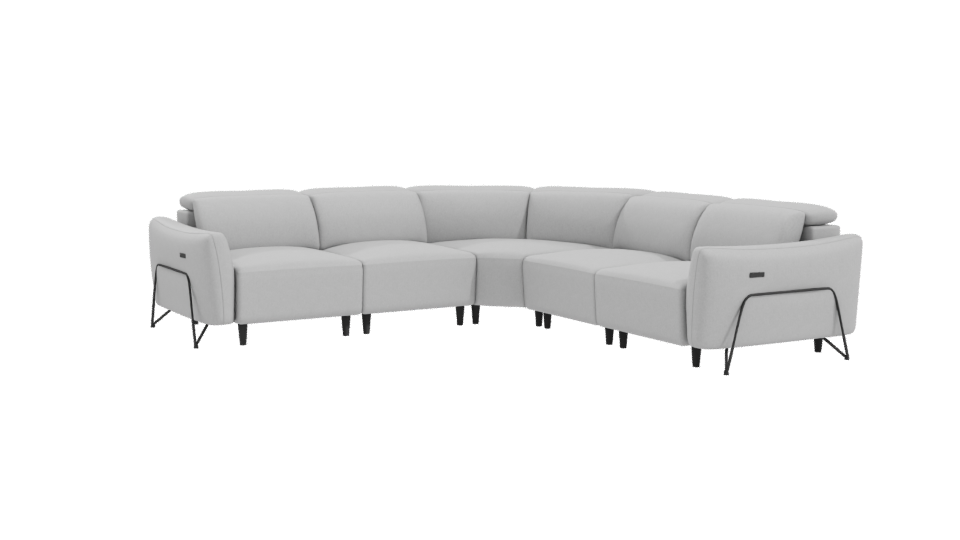 Curved Modern Sofa 3D Model - Professional 3D Model Render 10