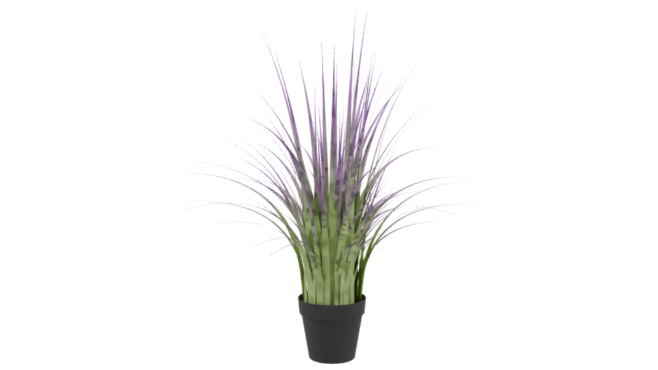 Stylized Potted Grass Plant 3D - Professional 3D Model Render 3