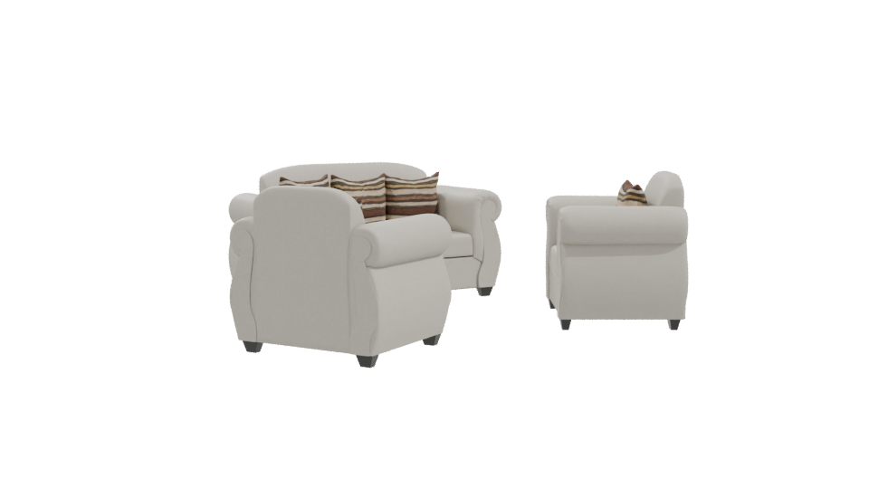 Elegant Upholstered Sofa Set 3D - Professional 3D Model Render 10