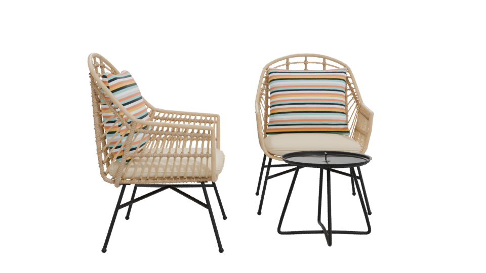 Stylish Outdoor Lounge Set 3D - Professional 3D Model Render 11