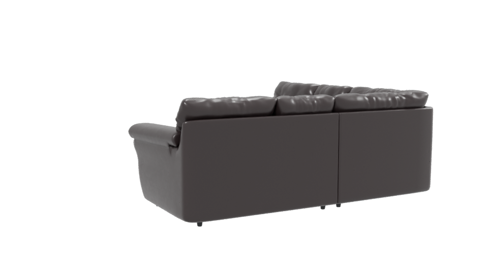Modern L-Shaped Leather Sofa 3D Model - Professional 3D Model Render 13