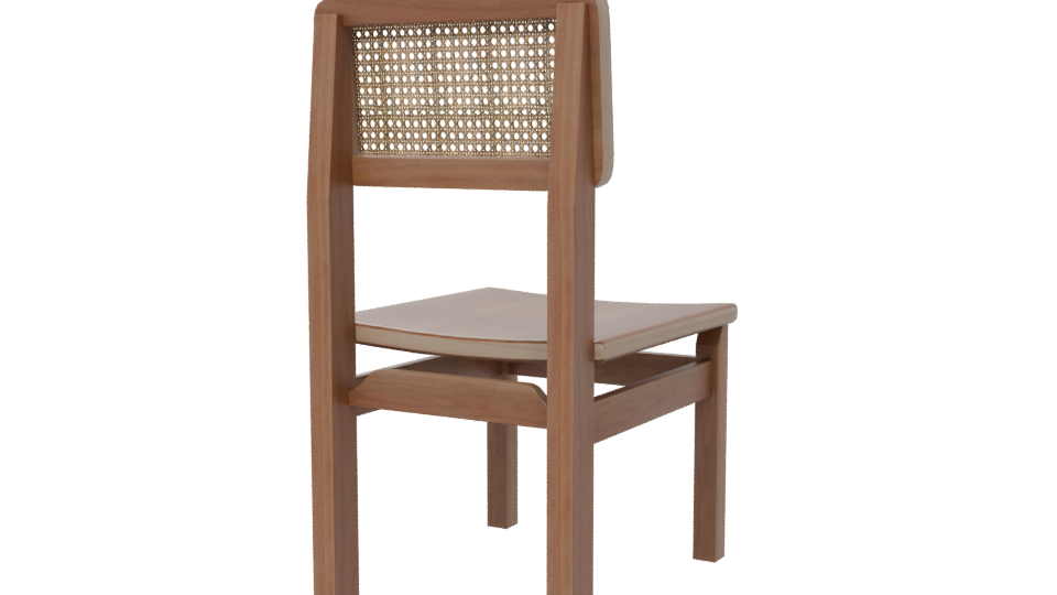 Stylish Wooden Dining Chair 3D - Professional 3D Model Render 6