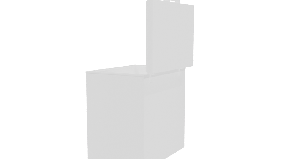 Compact Chest Freezer Model 3D - Professional 3D Model Render 3