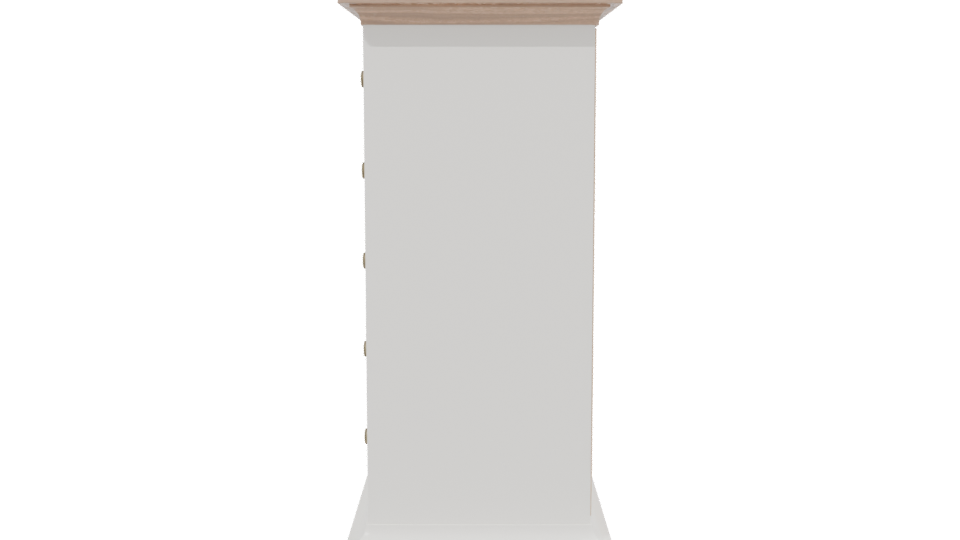 Stylish White Modern Storage Cabinet 3D Model - Professional 3D Model Render 2