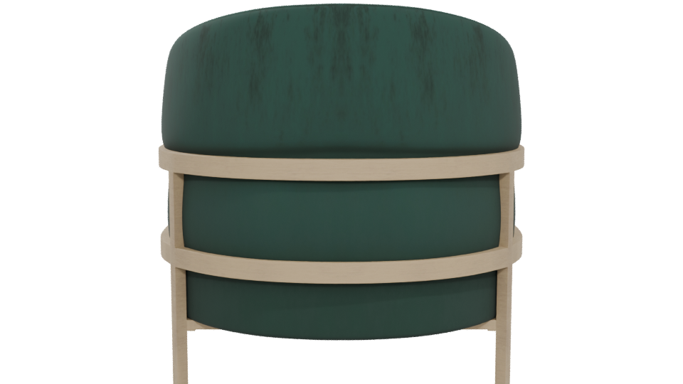Stylish Green Accent Chair 3D - Professional 3D Model Render 5