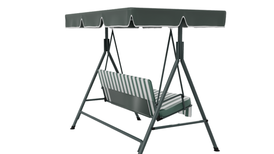 Stylish Outdoor Swing Bench 3D Model - Professional 3D Model Render 7