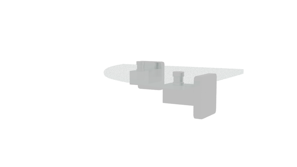 Contemporary Glass Corner Shelf 3D Model - Professional 3D Model Render 12