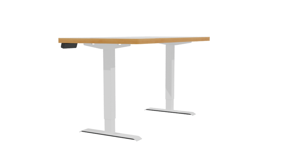 Elegant Minimalist Office Desk 3D Model - Professional 3D Model Render 3