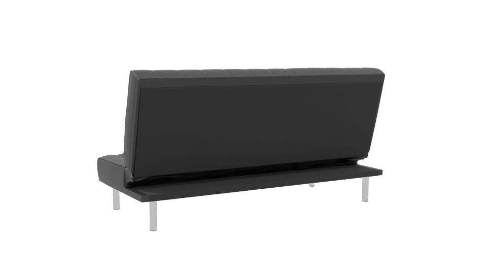 Contemporary Black Sofa Bed 3D Model - Professional 3D Model Render 4