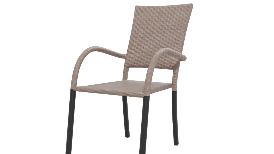 Contemporary Outdoor Dining Chair 3D Model - Professional 3D Model Render 12