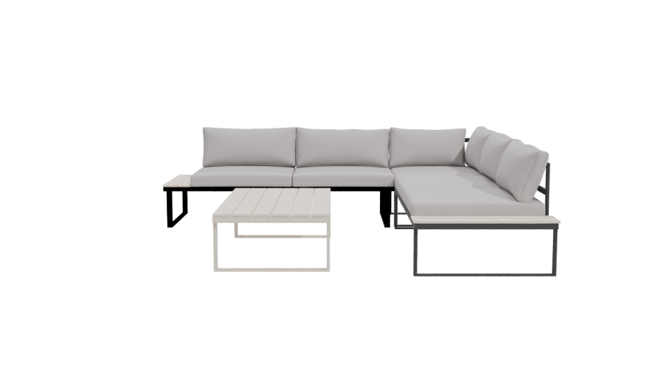 Contemporary Outdoor Seating Set 3D - Professional 3D Model Render 11