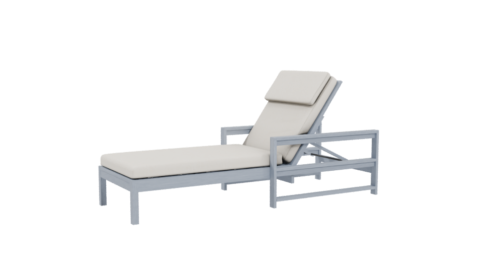 Stylish Outdoor Lounge Chair 3D - Professional 3D Model Render 4