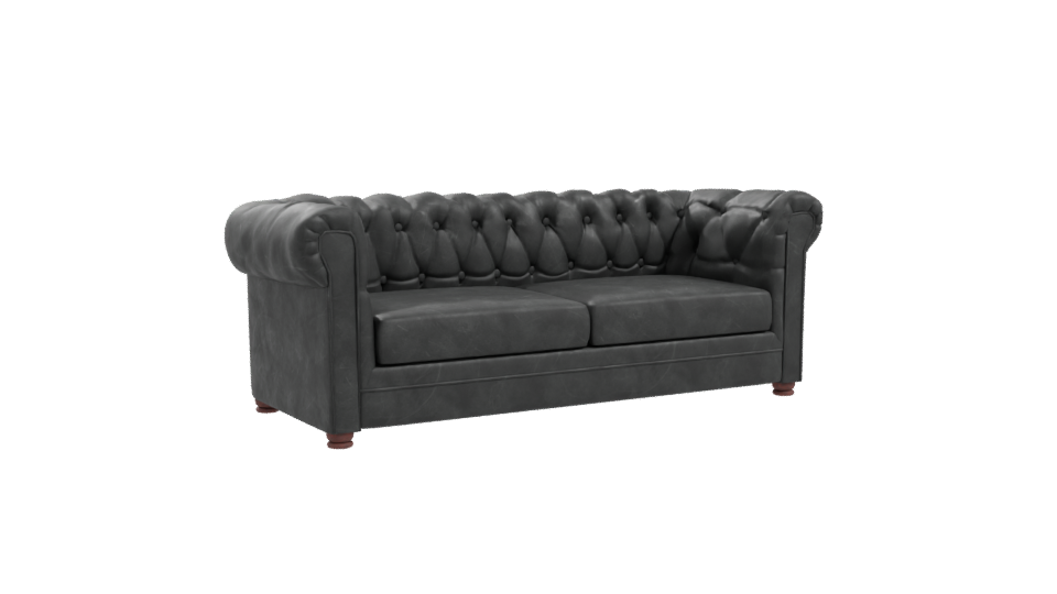 Classic Chesterfield Sofa Model - Professional 3D Model Render 10