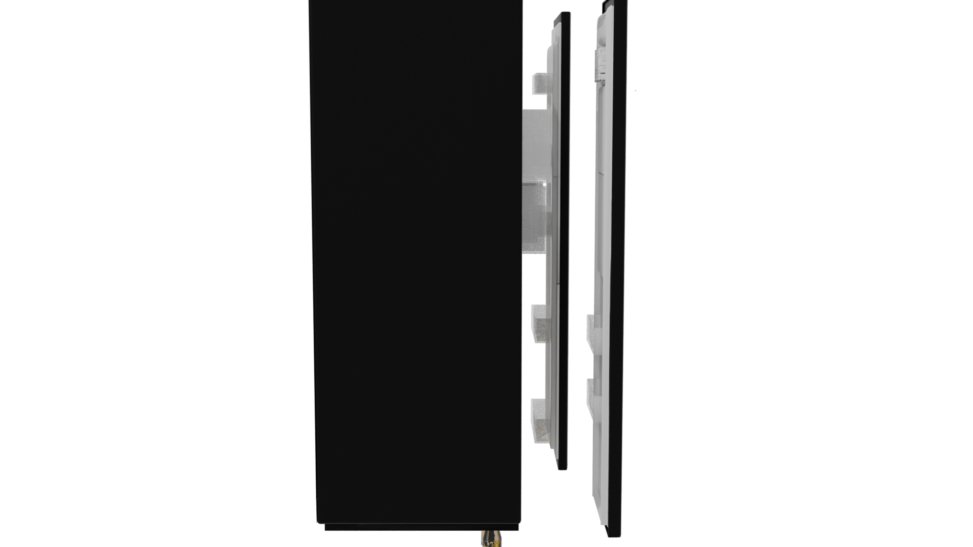 Modern Black Refrigerator 3D Model - Professional 3D Model Render 8