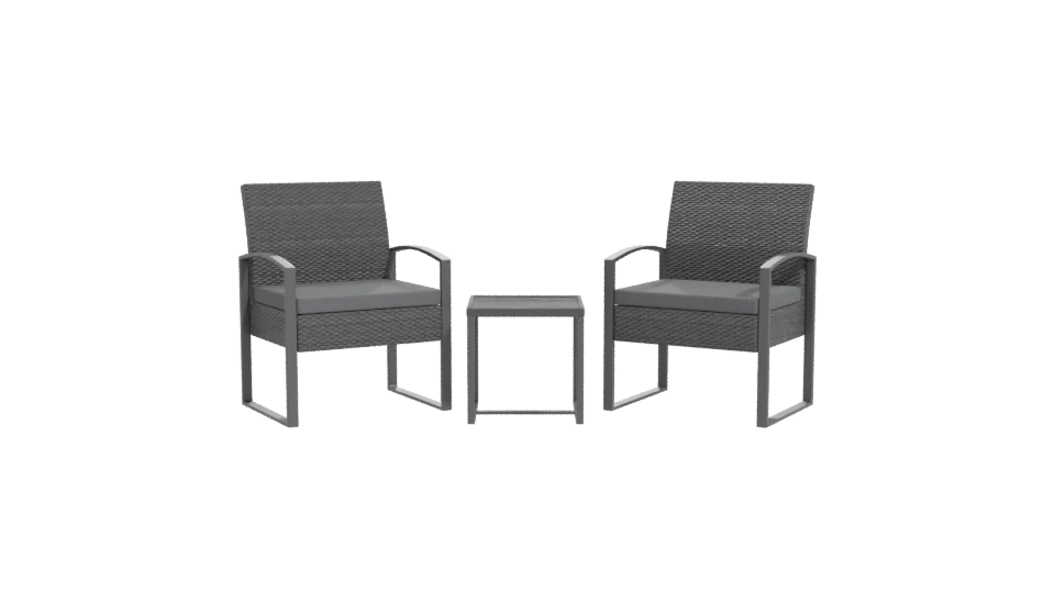 Stylish Outdoor Seating Set 3D - Professional 3D Model Render 11