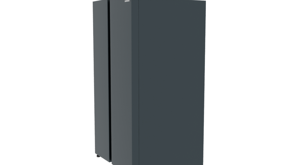 Sleek Double-Door Refrigerator Model - Professional 3D Model Render 13