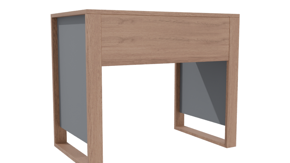 Stylish Modern Wooden Writing Desk 3D Model - Professional 3D Model Render 4