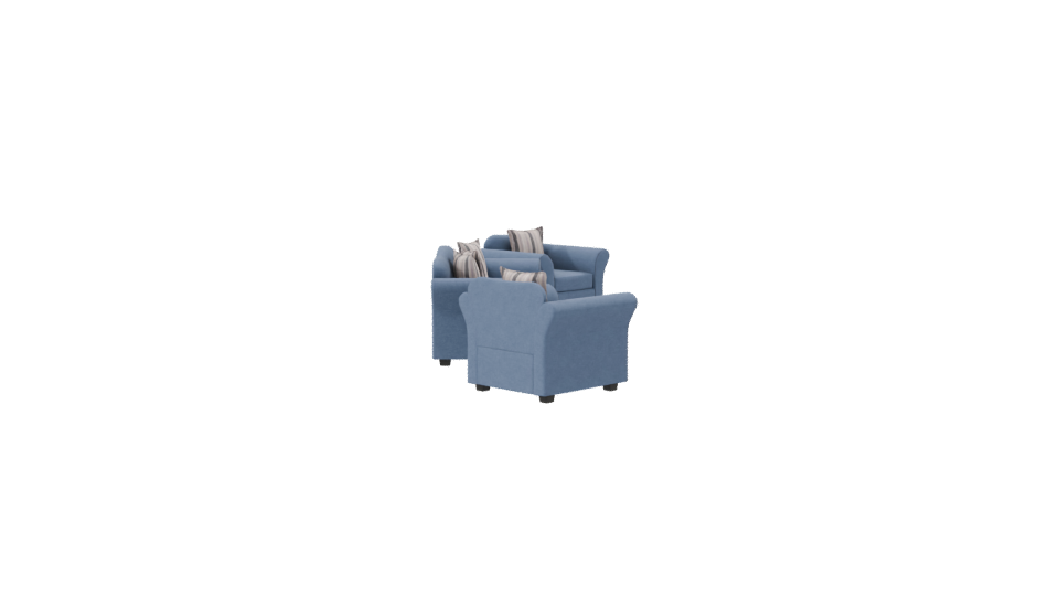 Stylish Fabric Sofa Set 3D Model - Professional 3D Model Render 8