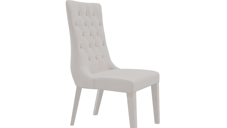 Elegant White Dining Chair 3D - Professional 3D Model Render 9