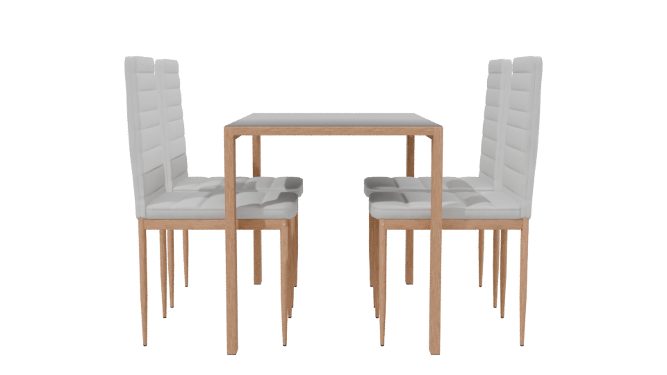 Modern Dining Table Set 3D - Professional 3D Model Render 2