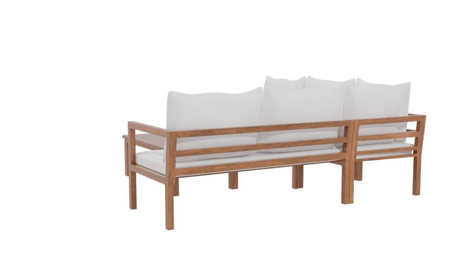 Stylish Outdoor Sofa Set 3D - Professional 3D Model Render 4