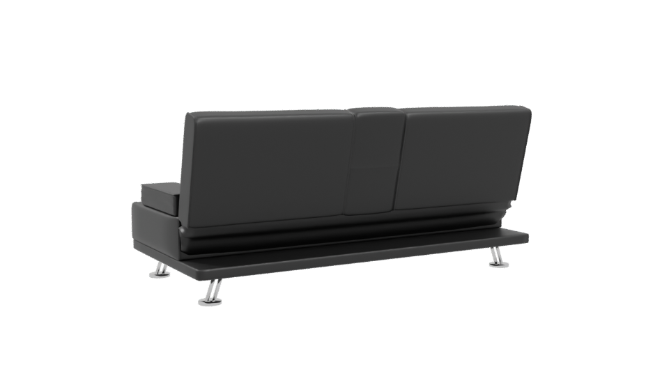 Stylish Black Sofa 3D Model - Professional 3D Model Render 4