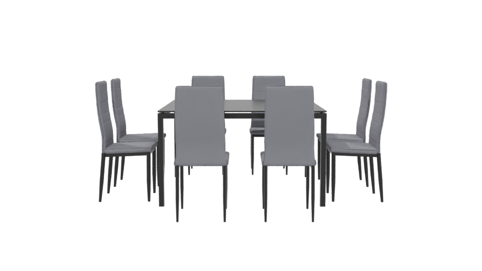 Modern Dining Table Set 3D - Professional 3D Model Render 5