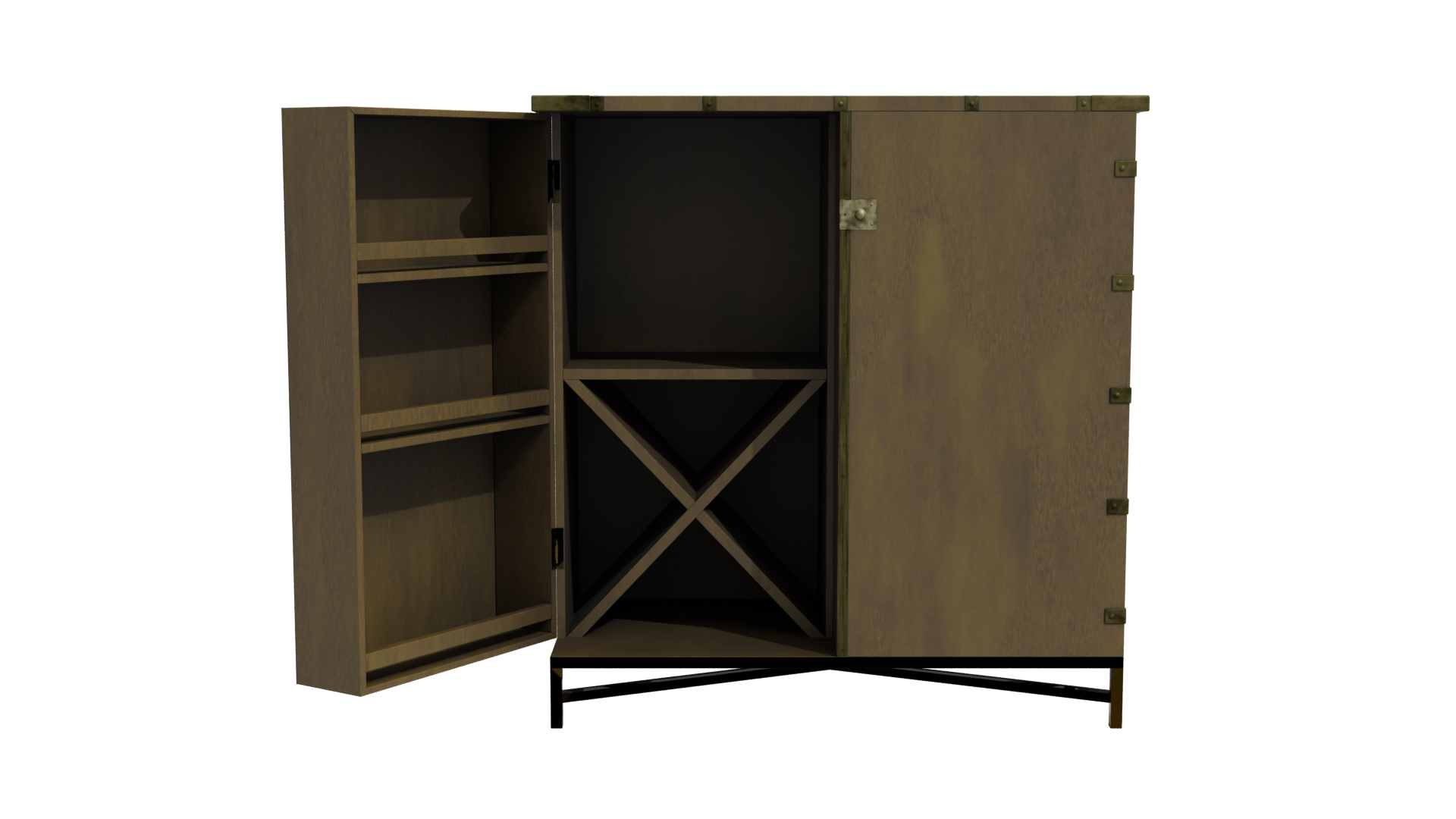 Basement Home Bar Facundo 3D Model - Professional 3D Model Render 20