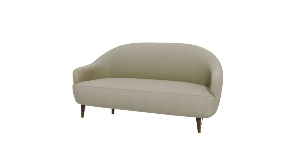 Stylish Mid-Century Sofa Model - Professional 3D Model Render 12