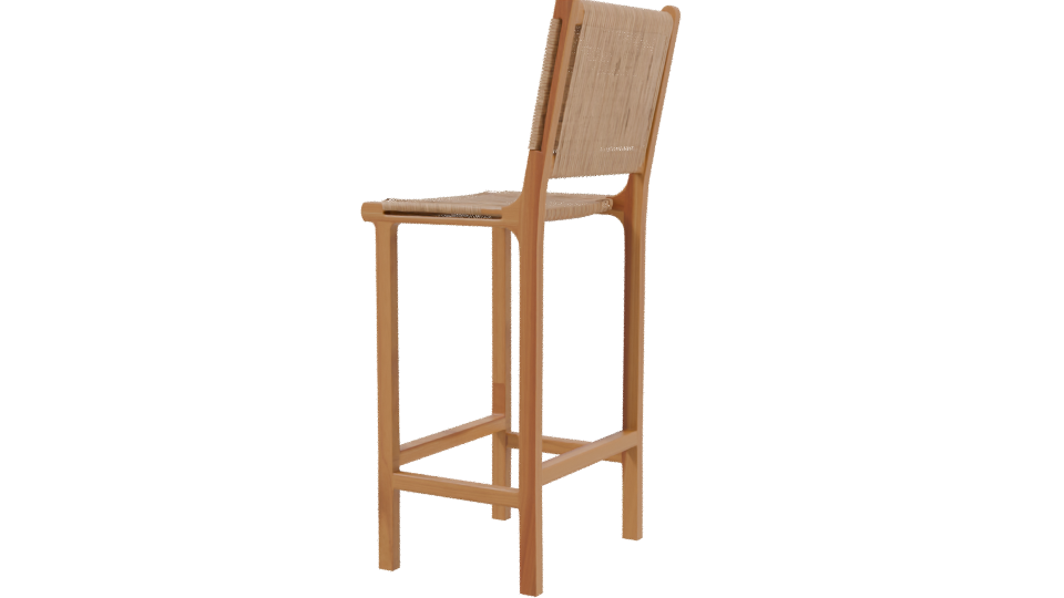 Stylish Bar Stool 3D Model - Professional 3D Model Render 3