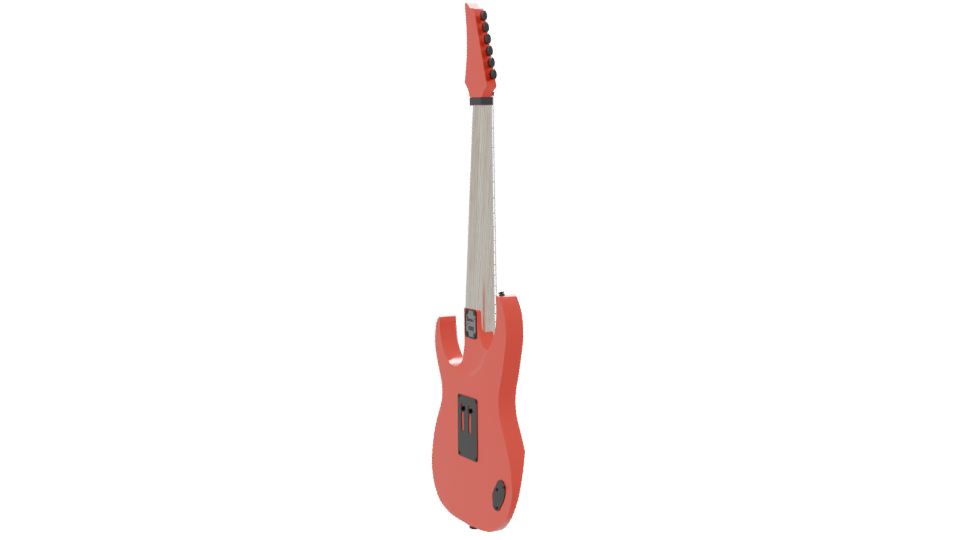 Stylized Electric Guitar Model - Professional 3D Model Render 7
