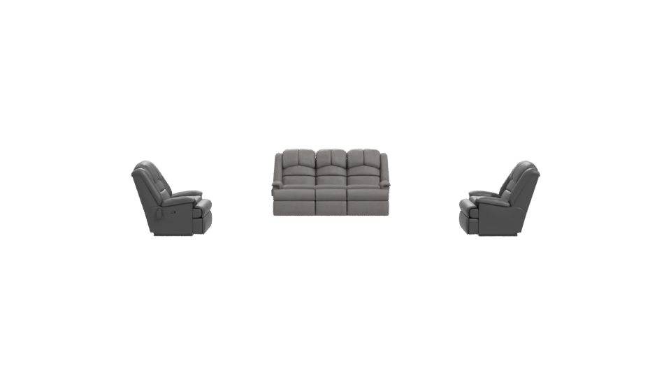 Contemporary Reclining Sofa Set - Professional 3D Model Render 11
