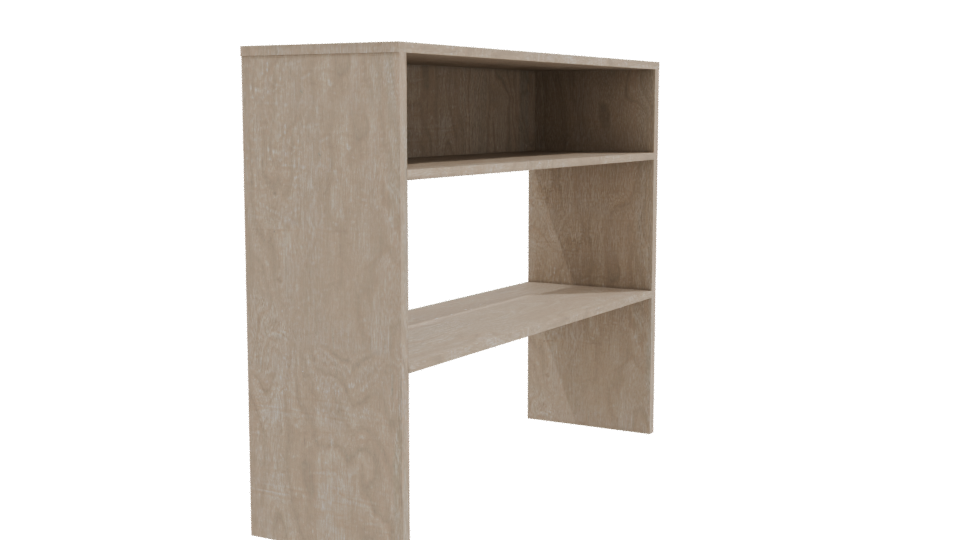 Stylish Wooden Shelf Display 3D - Professional 3D Model Render 9