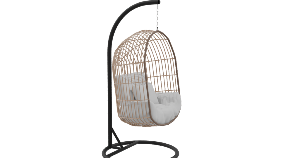 Hanging Rattan Chair 3D Model - Professional 3D Model Render 9