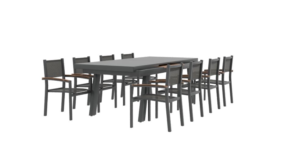 Elegant Outdoor Dining Set 3D - Professional 3D Model Render 9