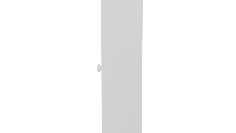 Minimalist White Storage Cabinet 3D - Professional 3D Model Render 2