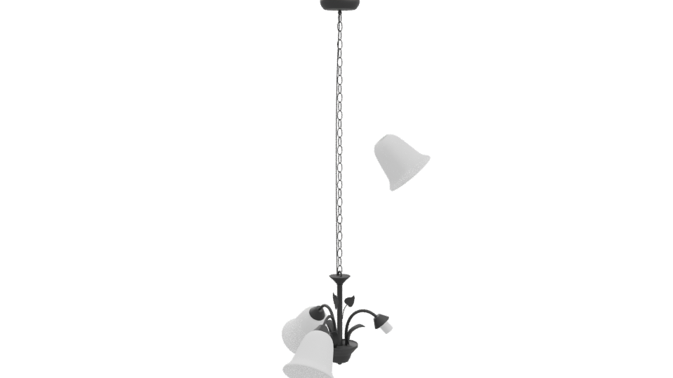 Elegant Glass Pendant Light 3D - Professional 3D Model Render 10