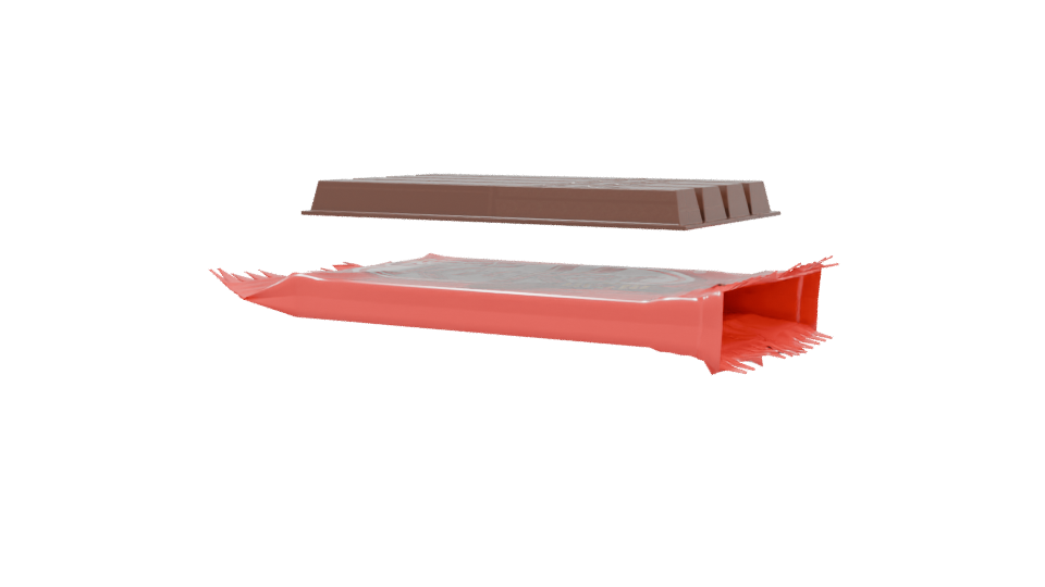 Stylized Snack Wrapper 3D Model - Professional 3D Model Render 3