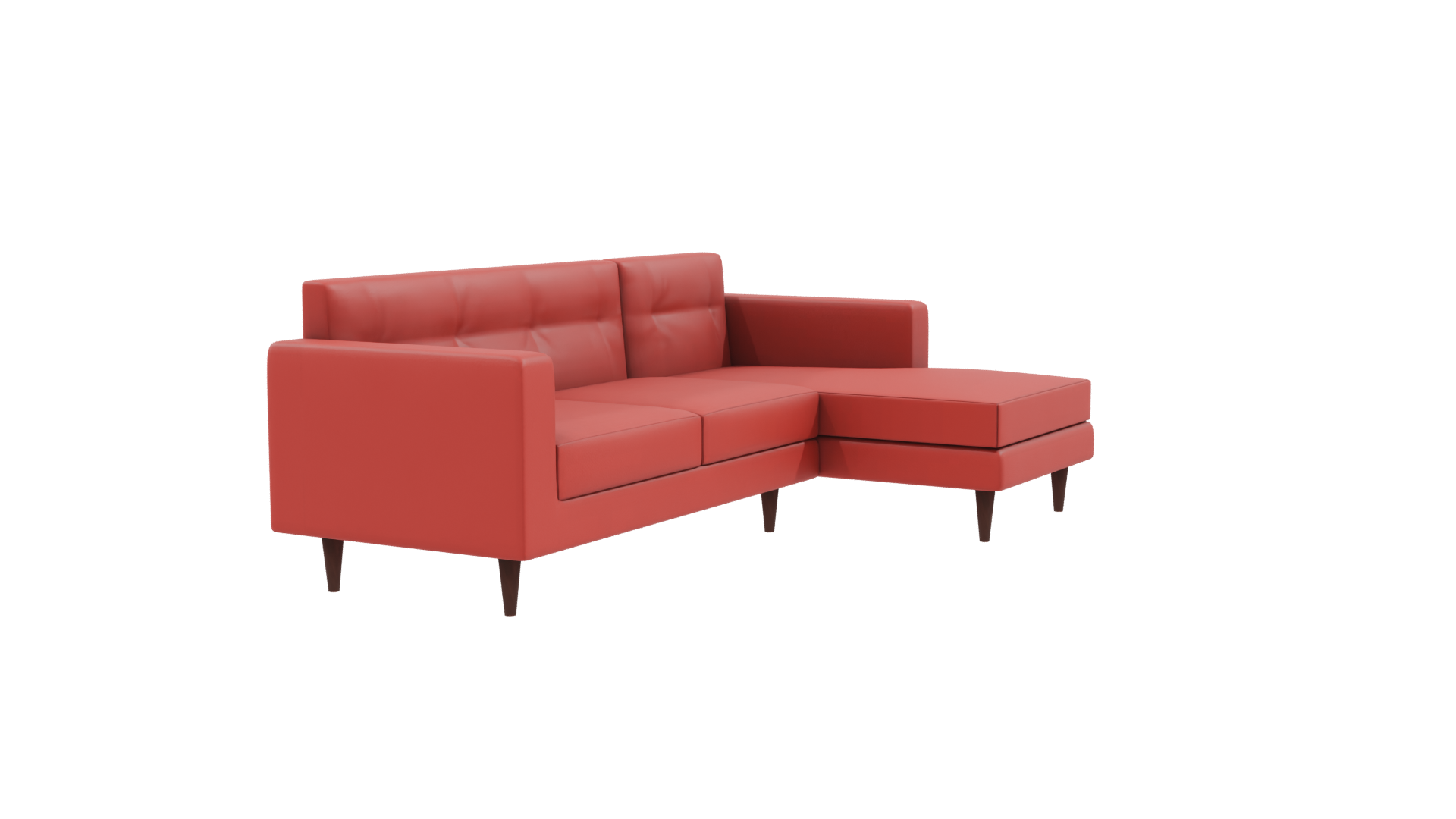 Modern Red Sofa 3D Model - Professional 3D Model Render 9