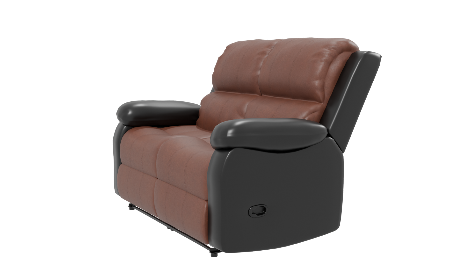 Contemporary Brown Reclining Sofa 3D Model - Professional 3D Model Render 13