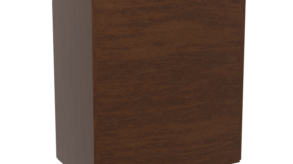 Stylish Wooden Nightstand Model - Professional 3D Model Render 4