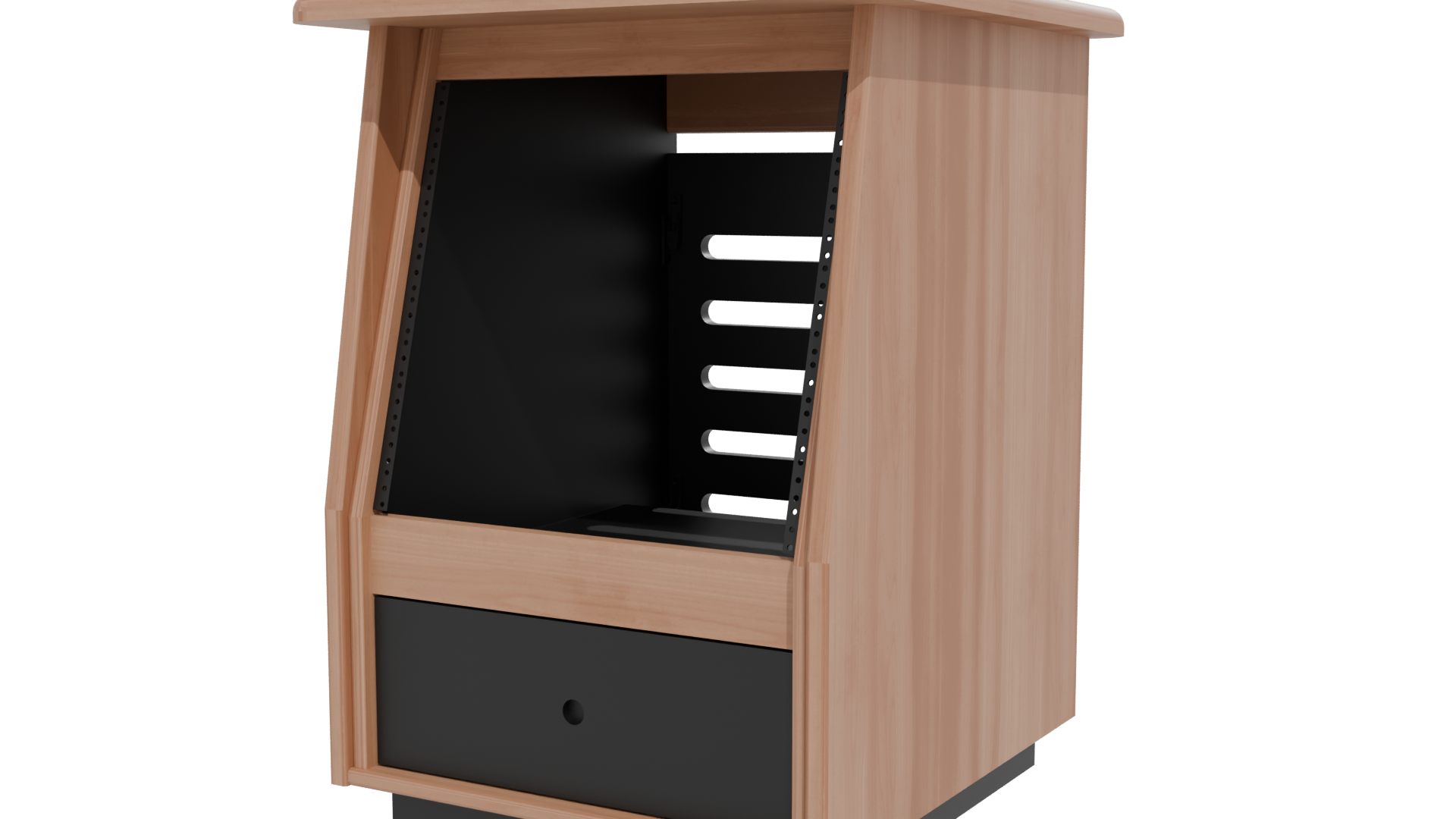 Contemporary Wooden Display Cabinet - Professional 3D Model Render 12