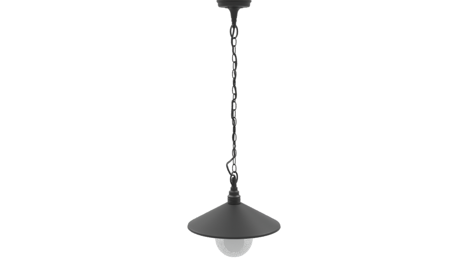 Black Hanging Lamp 60W 3D Model - Professional 3D Model Render 9